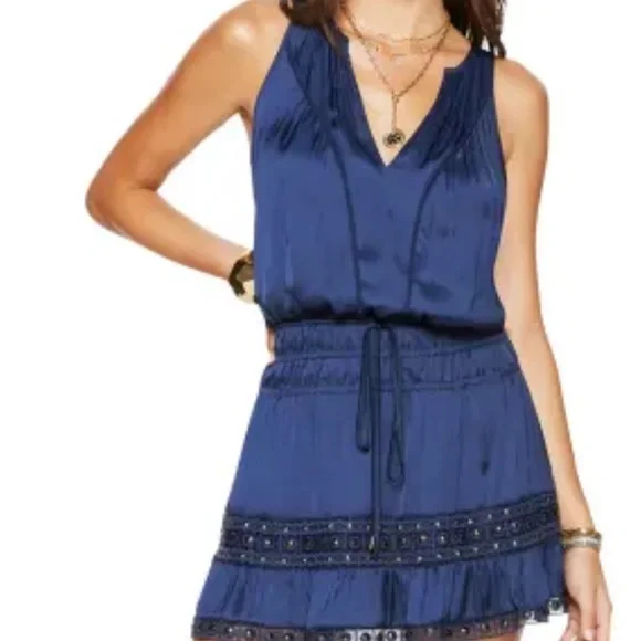 satin mini halter dress Petal & Pup Women's Anabelle Halter Neck Mini Dress
